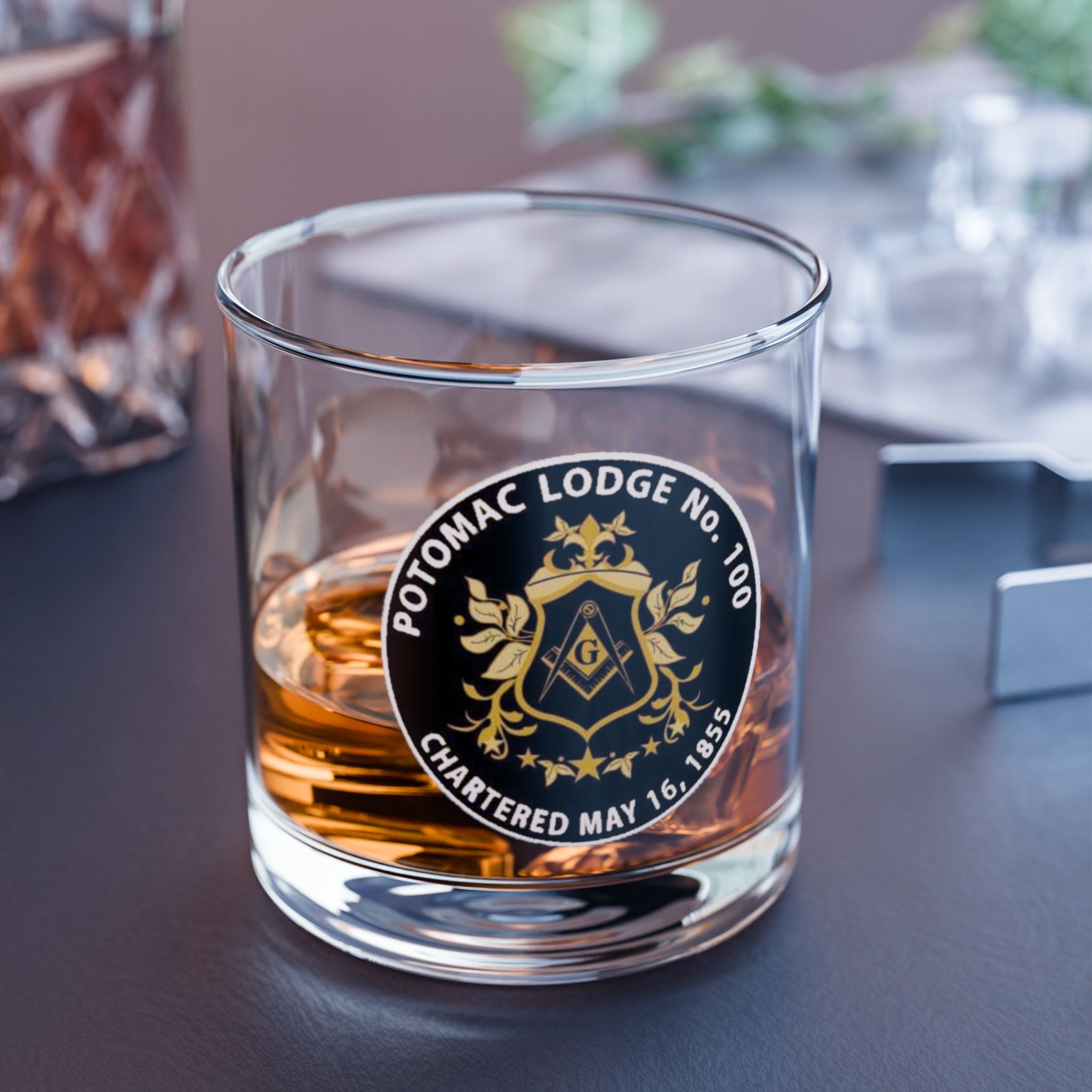 Potomac Lodge No. 100 10oz Rocks Glass